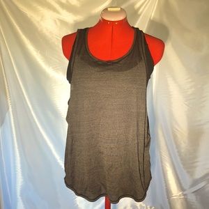 Lululemon Gray and Black Open Back Tank Top